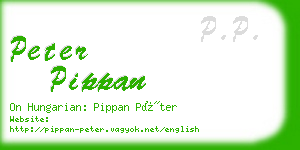 peter pippan business card